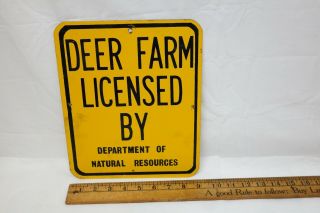 Vintage Metal Deer Farm Sign