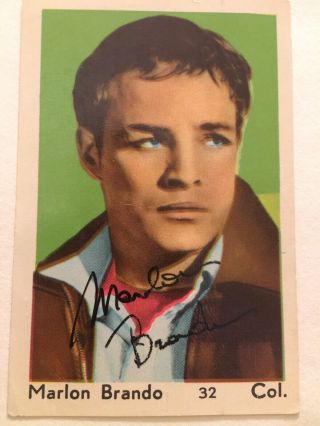 Marlon Brando Signed Photo “on The Waterfront” Actor