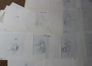 Herge ' s The Adventures of Tintin Animated Model sheets Storyboard Sketch Art 772 4