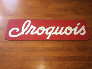 Iroquois Beer Buffalo York Red Display Double Sided Sign