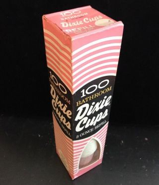 Vintage Dixie 100 3 Oz Pink Bathroom Cups For Dispenser Full Box