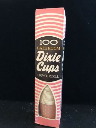 Vintage DIXIE 100 3 oz Pink Bathroom CUPS For Dispenser FULL BOX 2