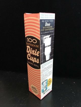 Vintage DIXIE 100 3 oz Pink Bathroom CUPS For Dispenser FULL BOX 4