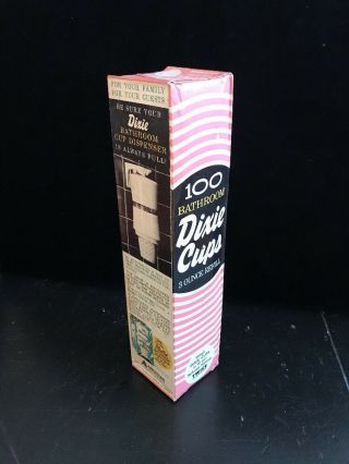 Vintage DIXIE 100 3 oz Pink Bathroom CUPS For Dispenser FULL BOX 5
