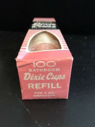 Vintage DIXIE 100 3 oz Pink Bathroom CUPS For Dispenser FULL BOX 6