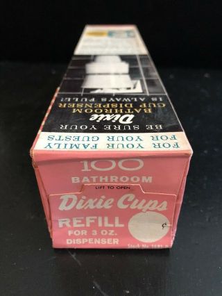 Vintage DIXIE 100 3 oz Pink Bathroom CUPS For Dispenser FULL BOX 7