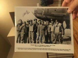 Memphis Belle Pilot Robert Morgan Signed 8x10 Photo - 1st To 25 Missions