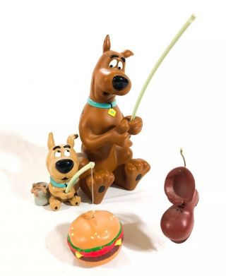 Rare Hanna - Barbera Scooby Doo Scrappy Fishing Figurine Statue 1998 Cartoon Net.