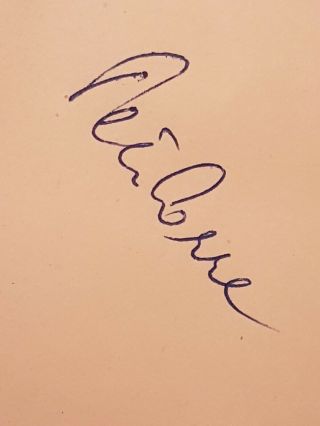 Peter Lorre Autograph.  The Maltese Falcon Scarce