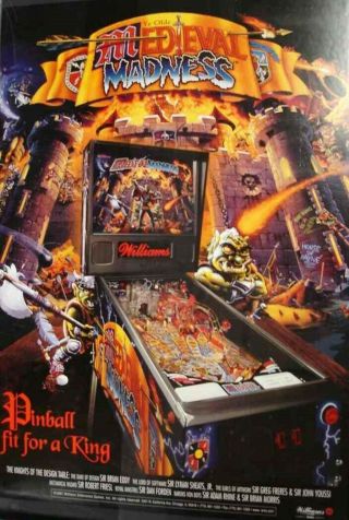 Medieval Madness Pinball Machine Poster