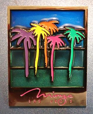 Rare Vintage Prototype Lapel Pin Mirage Casino Las Vegas " Like Stained Glass "