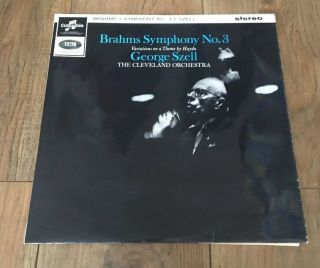 Brahms - Symphony No.  3 - George Szell - Uk Columbia Lp Sax 2572 Stereo S/c