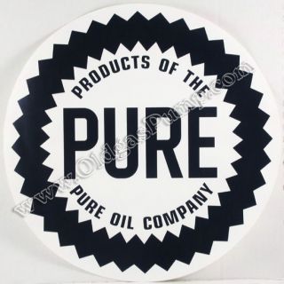 Pure Oil Company Gasoline 12 " Vinyl Gas & Oil Pump Decal Dc - 122