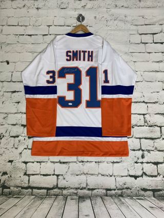 Billy Smith Autographed Pro Style York Hockey Jersey White (jsa)