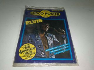 Elvis Presley Disco Poster Mexican Promo 7 " 33 Rpm Ss Latin America 1984