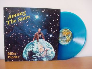 Mike Pinder " Among The Stars " Blue Vinyl Lp 1994 Autographed The Moody Blues