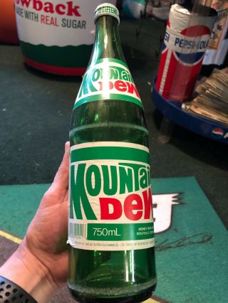 1970’s Extremely Rare Canadian Mountain Dew 750 Ml Bottle Paper Label