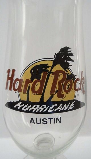 Hard Rock Cafe Austin (closed) Hurricane Glass Hrc Black Text Logo