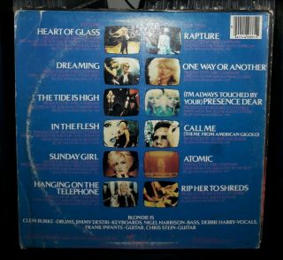 BLONDIE - The Best Of Blondie - VG/VG Vinyl LP - 1981 Chrysalis - Debbie Harry 2