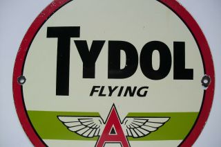 TYDOL Flying A porcelain sign,  9 3/4 