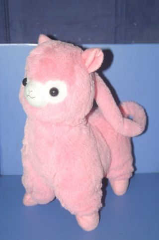Arpakasso Girey Alpacasso Pink Alpaca Plush Doll Type Bag Japan 28cm 11.  2 "