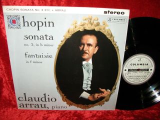 1961 Uk Nm Sax 2401 Ed1 B/s Stereo Chopin Sonata No.  3,  Fantaisie Claudio Arrau.