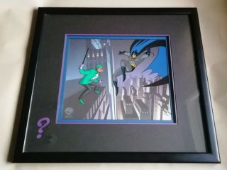Warner Bros Batman Animated Series The Mark Of A Question Ltded Cel Riddler Btas