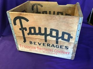Faygo Beverages Wood Crate Feigenson Brothers Detroit I 