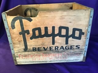Faygo Beverages Wood Crate Feigenson Brothers Detroit I ' ll Take Red Pop 2