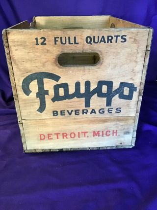 Faygo Beverages Wood Crate Feigenson Brothers Detroit I ' ll Take Red Pop 5