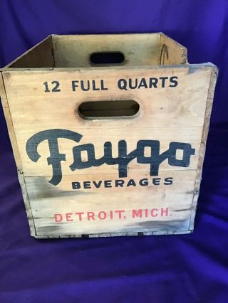 Faygo Beverages Wood Crate Feigenson Brothers Detroit I ' ll Take Red Pop 6