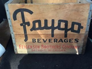 Faygo Beverages Wood Crate Feigenson Brothers Detroit I ' ll Take Red Pop 8