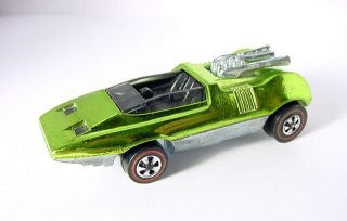 1969 Mattel Hot Wheels Redline Peeping Bomb Light Green Us