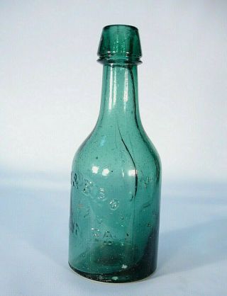 SEITZ & BRO EASTON PA GREEN SQUAT SODA BEER OR MINERAL WATER BOTTLE 2