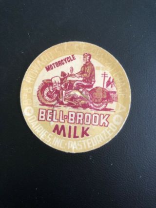 Milk Bottle Cap - Bell - Brook War Series 40 - Motorcycle - San Francisco Ca