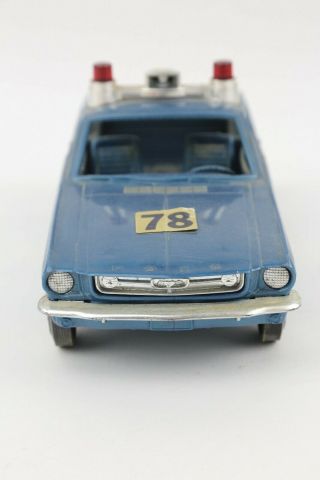 Vintage Processed Plastics Ford Mustang Fastback State Police Car Toy Muscle car 2
