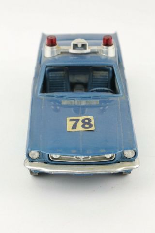 Vintage Processed Plastics Ford Mustang Fastback State Police Car Toy Muscle car 3