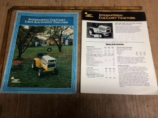 Vintage International Harvester Cub Cadet Garden Tractor Dealer Brochure