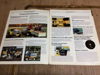 Vintage International Harvester Cub Cadet Garden Tractor Dealer Brochure 4