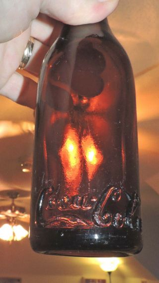 Rare Straight Side Coca Cola Amber Bottle " Norfolk,  Va.