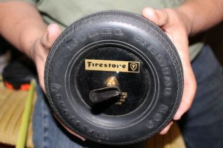 Antique Vintage Firestone Tires Gas Station Rubber Ink Pen Holder Sign