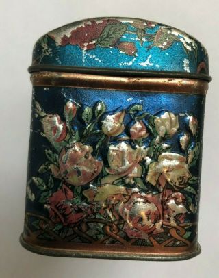 Antique 1900 ' s RUSSIAN IMPERIAL TIN TEA BOX WISSOTZKY RUSSIA EMPIRE 5