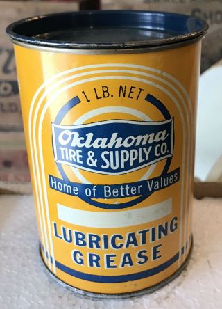 Oklahoma Tire & Supply Co Lubricating Grease 1 Lb Can Empty