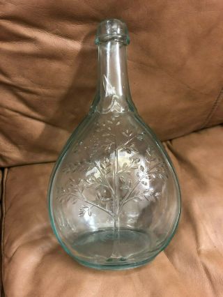 Antique Tree Of Life Hand Blown Bottle