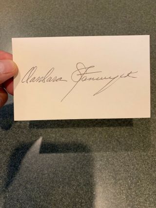 Barbara Stanwyck Hand Signed Autographed Cut Signature Hollywood Legend Actress
