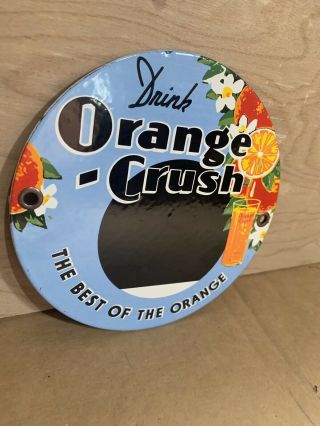 Orange Crush Soda Pop Coke Motor Oil Gasoline Porcelain Sign