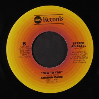 Sharon Paige: I Wanna Know Your Name / To You 45 (plays Fine) Soul