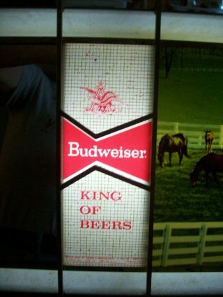 Vintage 1950 ' s Budweiser Beer Lighted Sign 12 