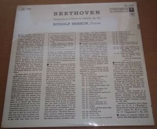 Rudolf Serkin BEETHOVEN Diabelli Variations - Columbia ML 5246 2