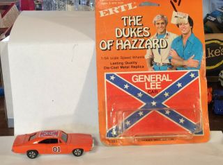Vintage Ertl 1981 Dukes Of Hazzard General Lee 1/64 Blister Pack Pull